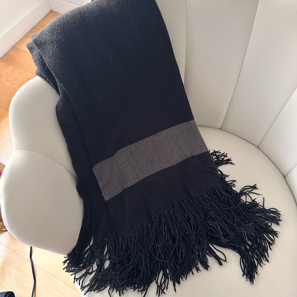 BCBGeneration Black and Grey Scarf Wrap